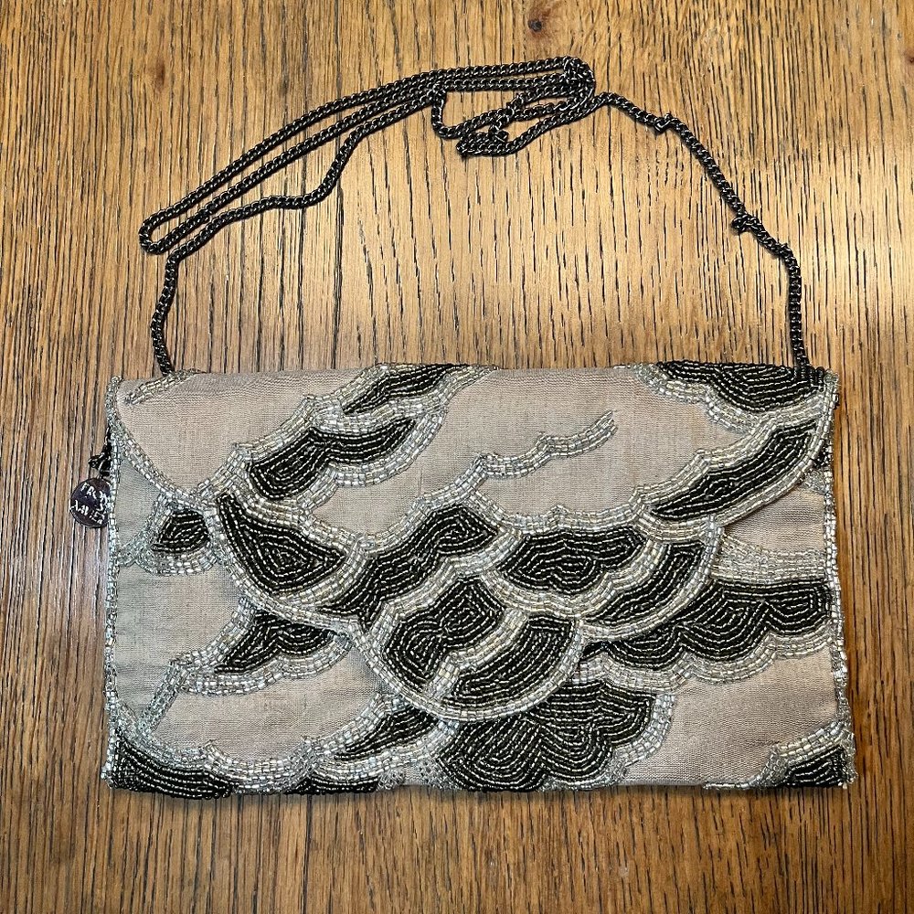 From St Xavier beaded embroidered clutch